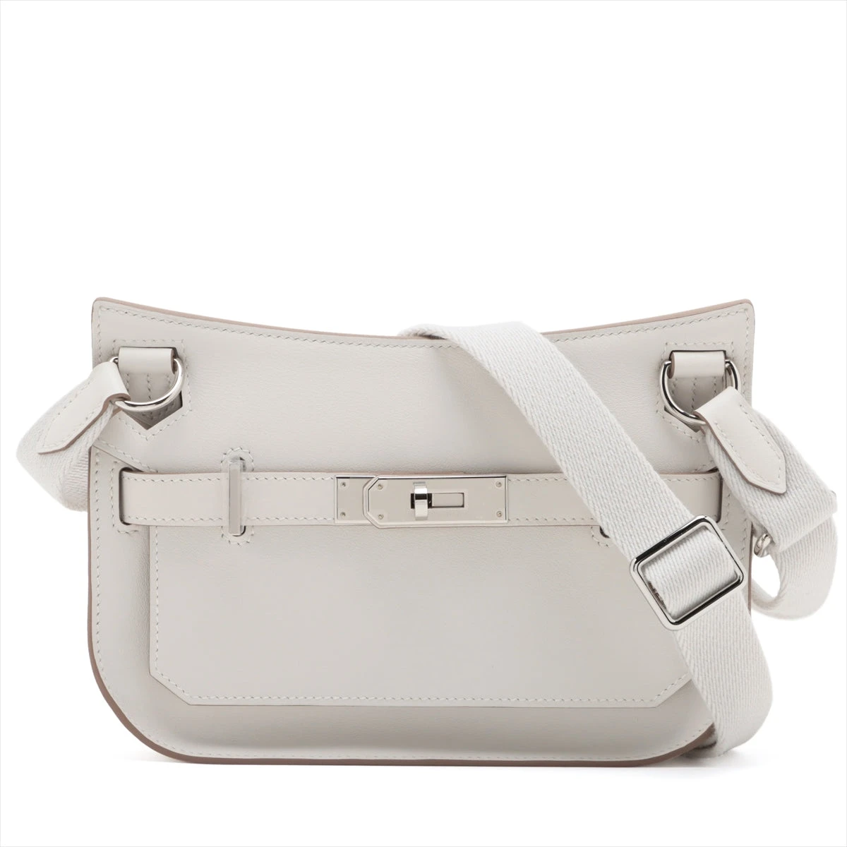 【ロコ様】美品 HERMES オズ ホワイト シルバー金具　35ハーフ　箱無し ロコ様】美品 HERMES オズ ホワイト シルバー金具35ハーフ箱無し