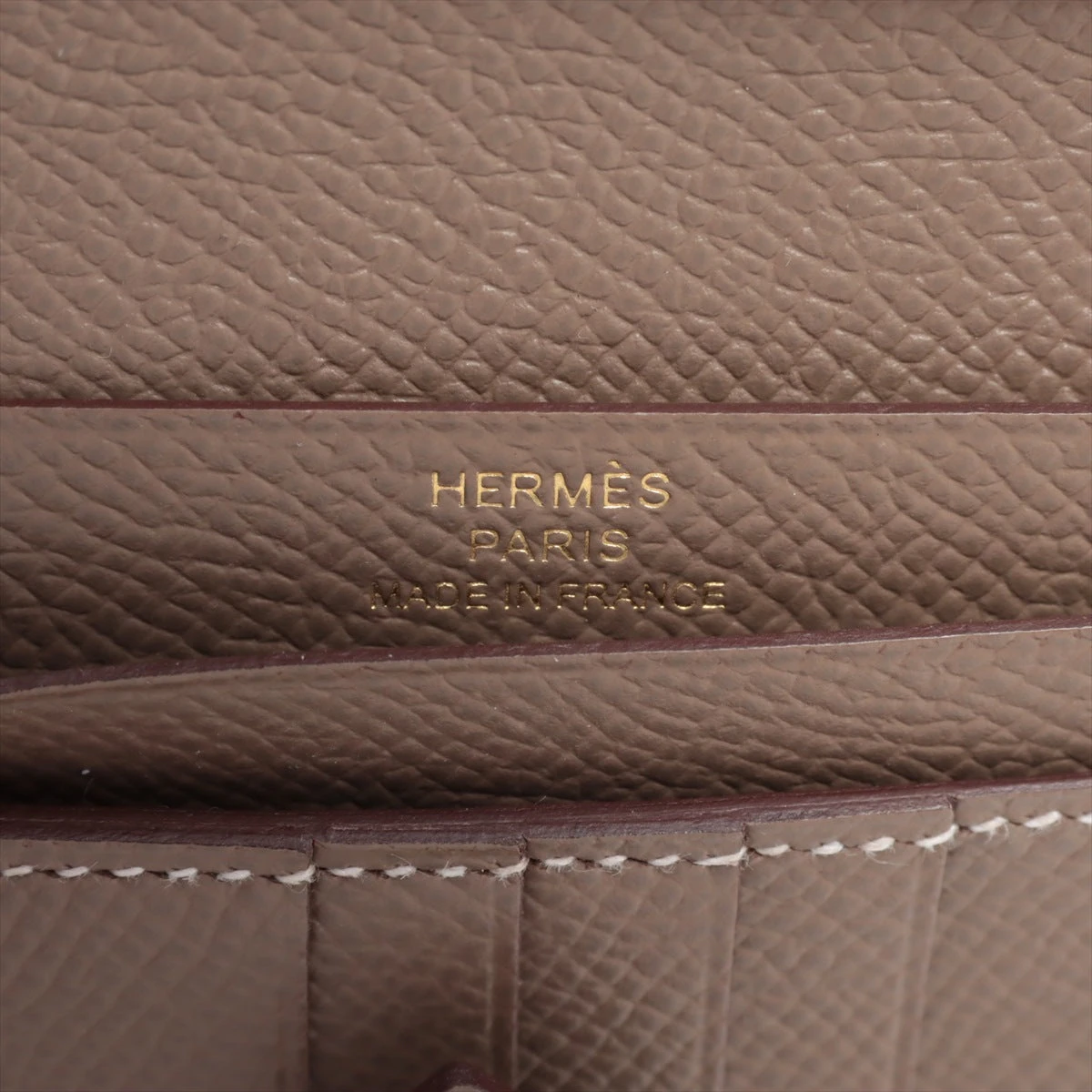 HERMES エルメス ベアンコンパクト エトゥープ ヴォーエプソン