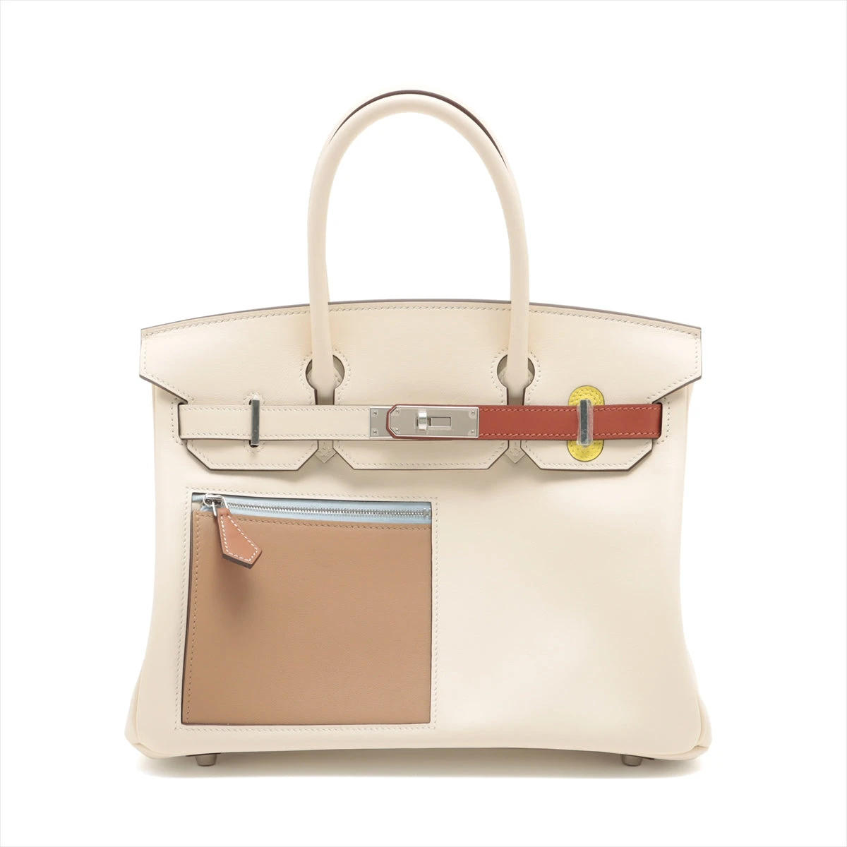 エルメス30 HERMES エルメス ハンドバッグ バーキン30 オフィサー ブルー