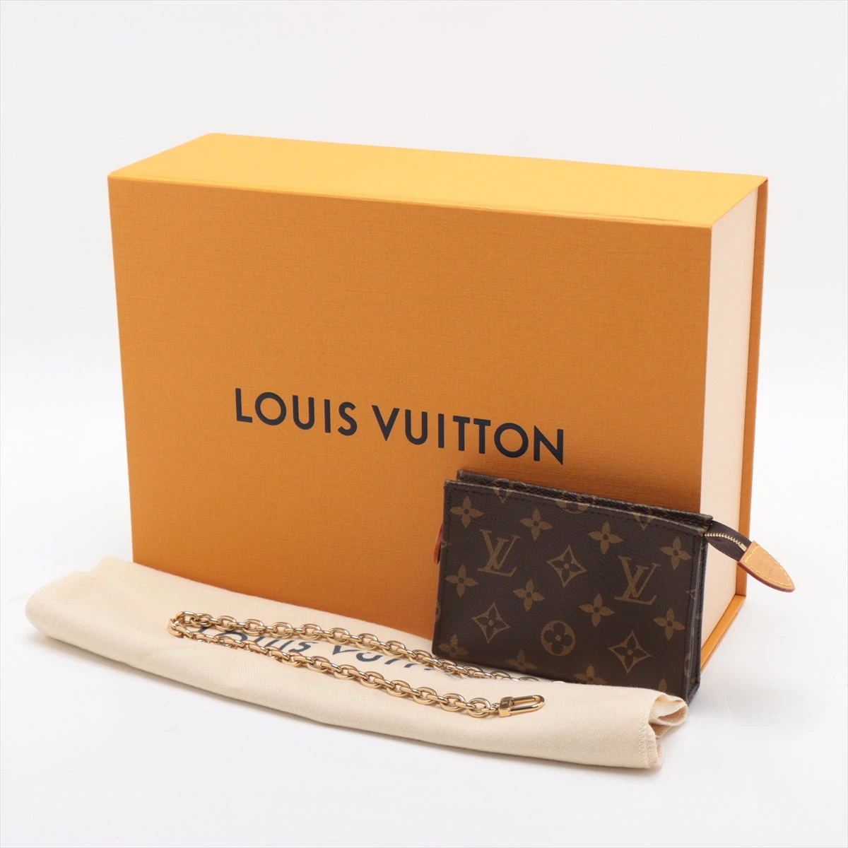 12 LOUIS VUITTON モノグラム ポーチ ヴィトン モノグラム トイレタリー ポーチ オン チェーン M81412