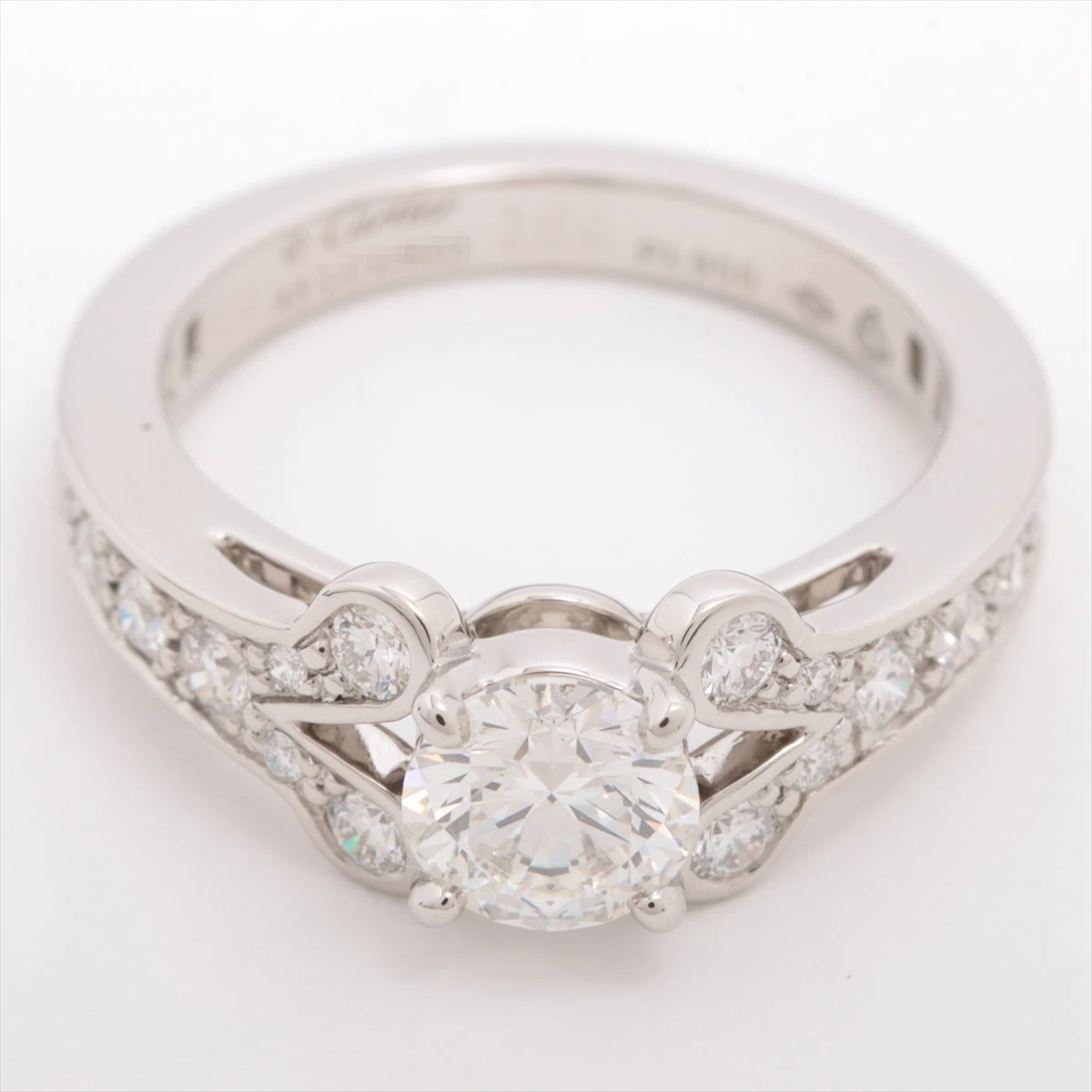 カルティエ バレリーナ ハーフエタニティ ダイヤ リング Pt950 5.0g