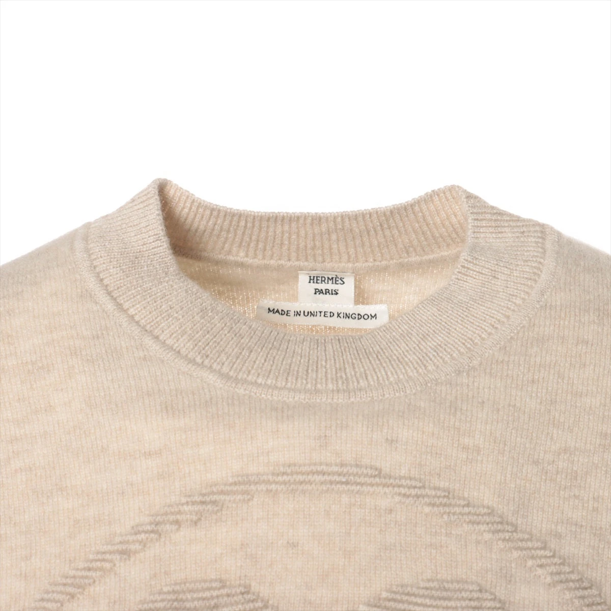 エルメス カシミヤ ニット 38 レディース ベージュ 37-7706 エルメス カシミヤ ニット 38 レディース ベージュ 37-7706