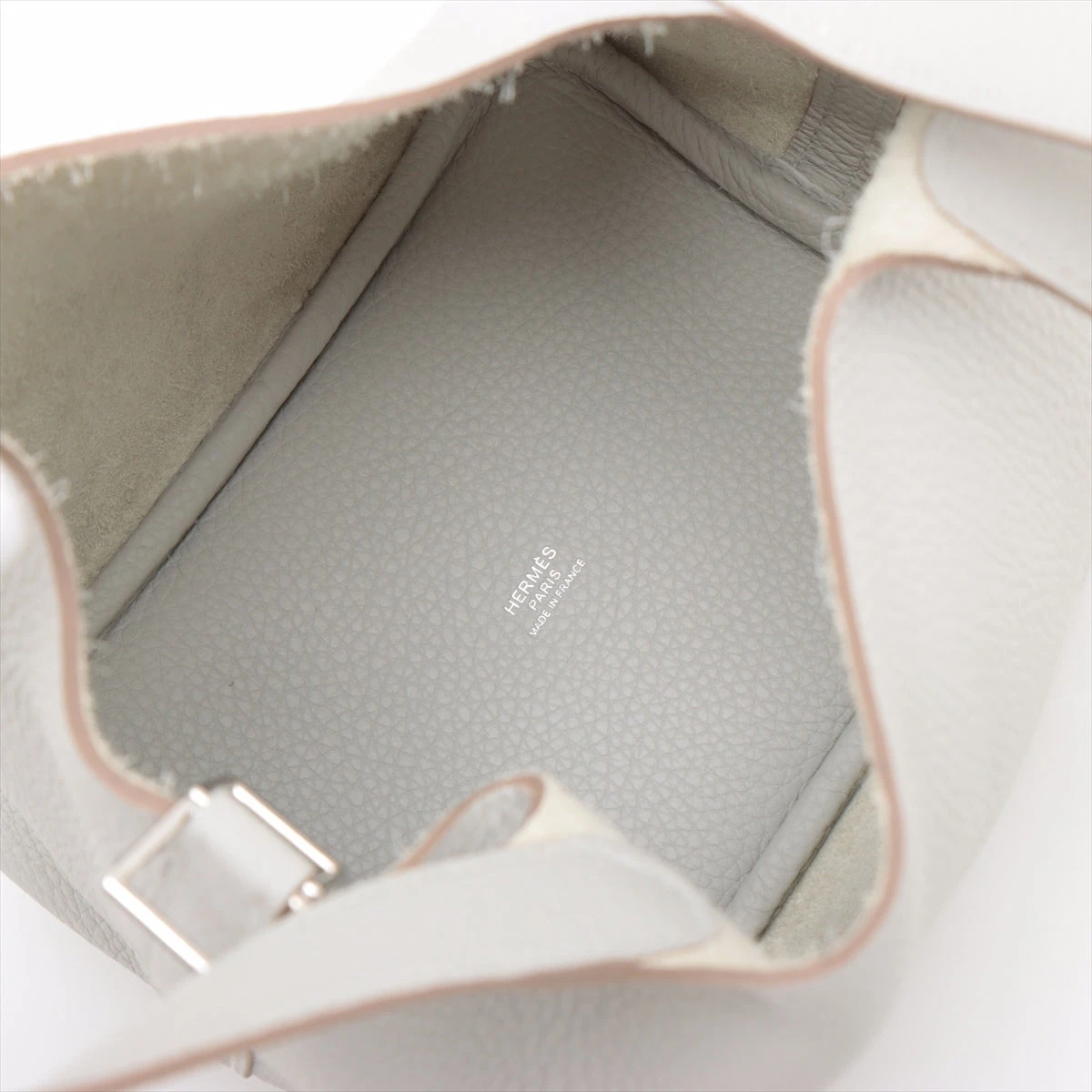 【HERMES】ピコタンロックPM/パールグレー/シルバー金具 エルメス ピコタンロックPM トリヨンクレマンス パールグレー