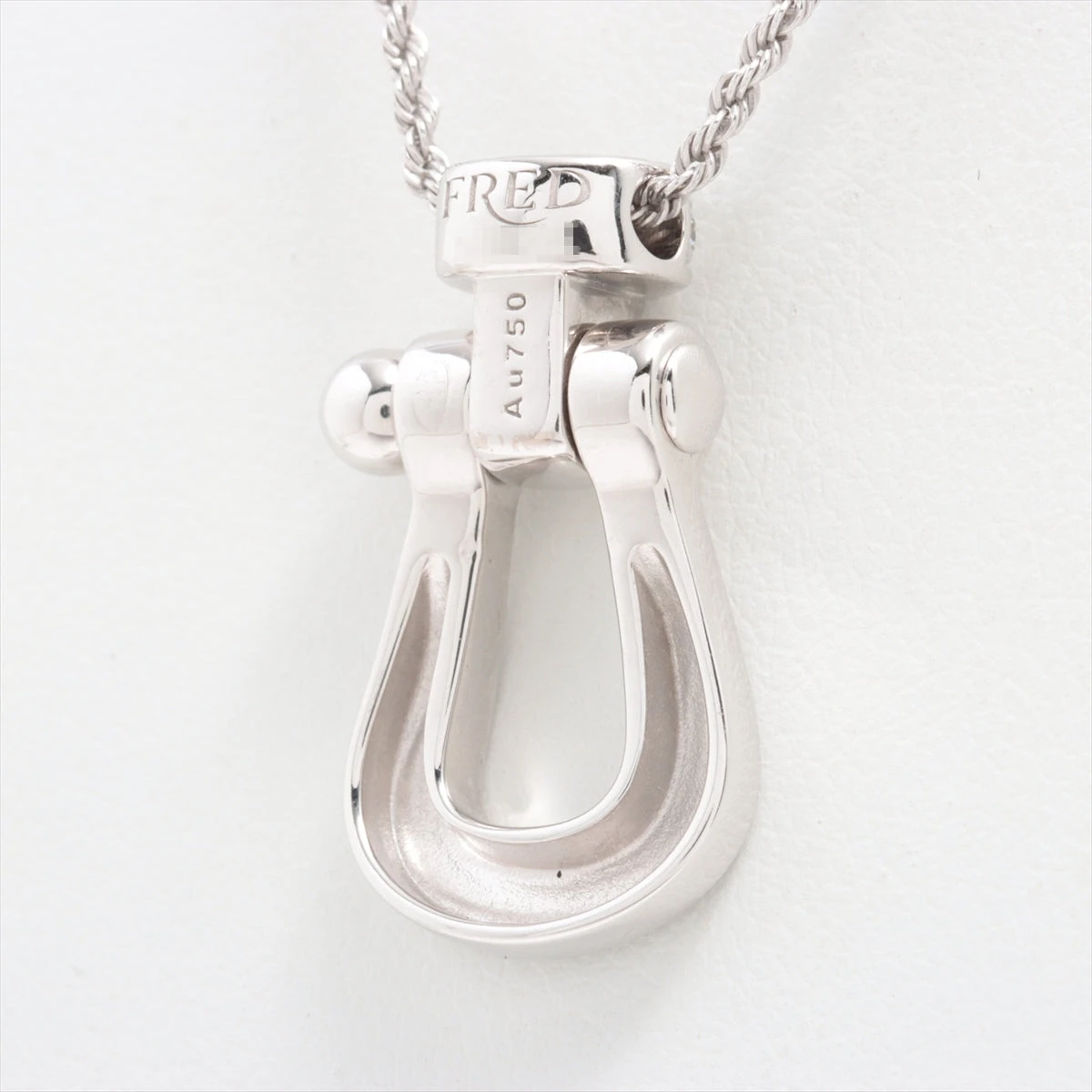 フレッド フォース10 ハーフ ダイヤ ネックレス 750(WG) 11.5g トップ