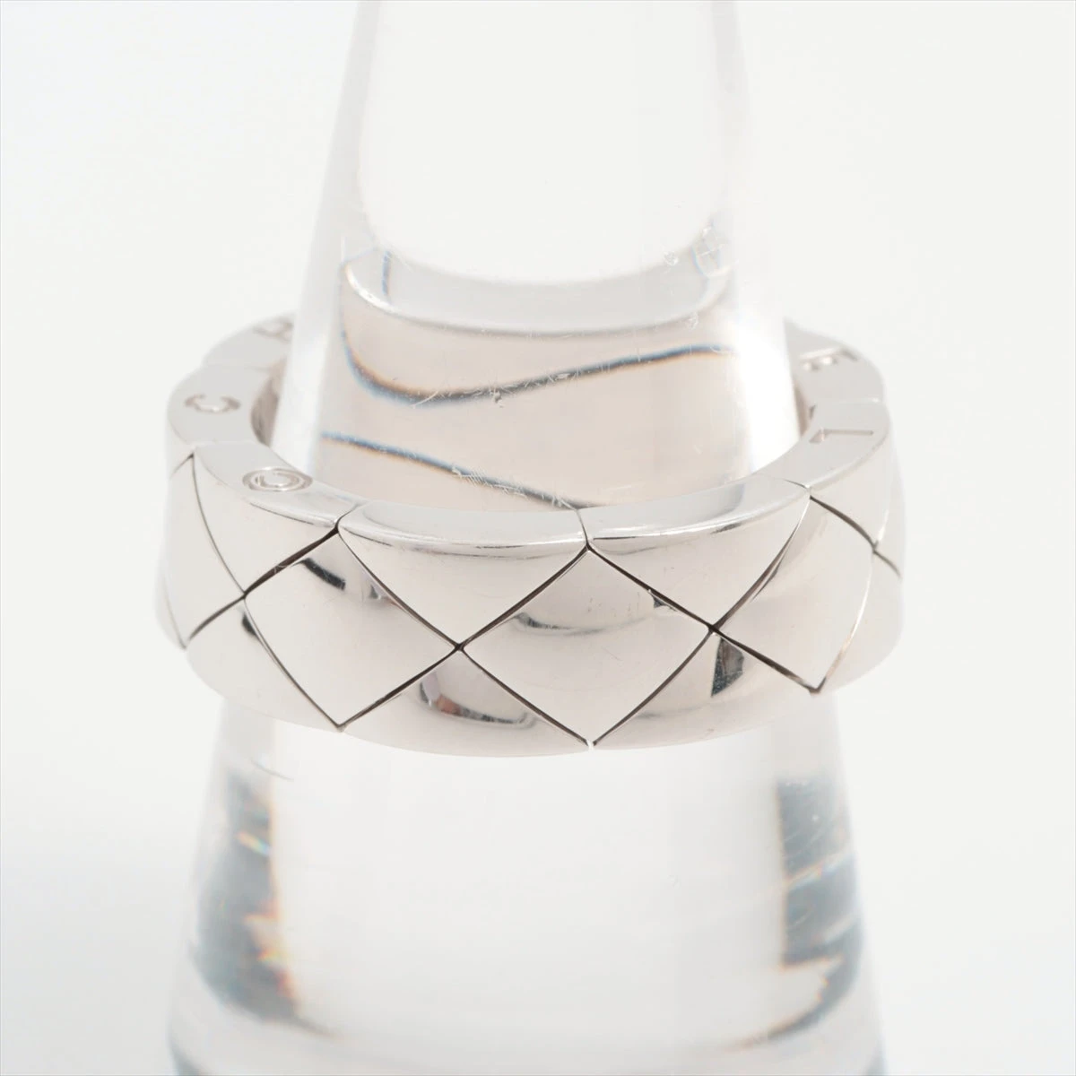 新品仕上げ済み✨廃盤品✨CHANEL シャネル マトラッセ リング 750WG 新品仕上げ済み✨廃盤品✨CHANEL シャネル マトラッセ リング