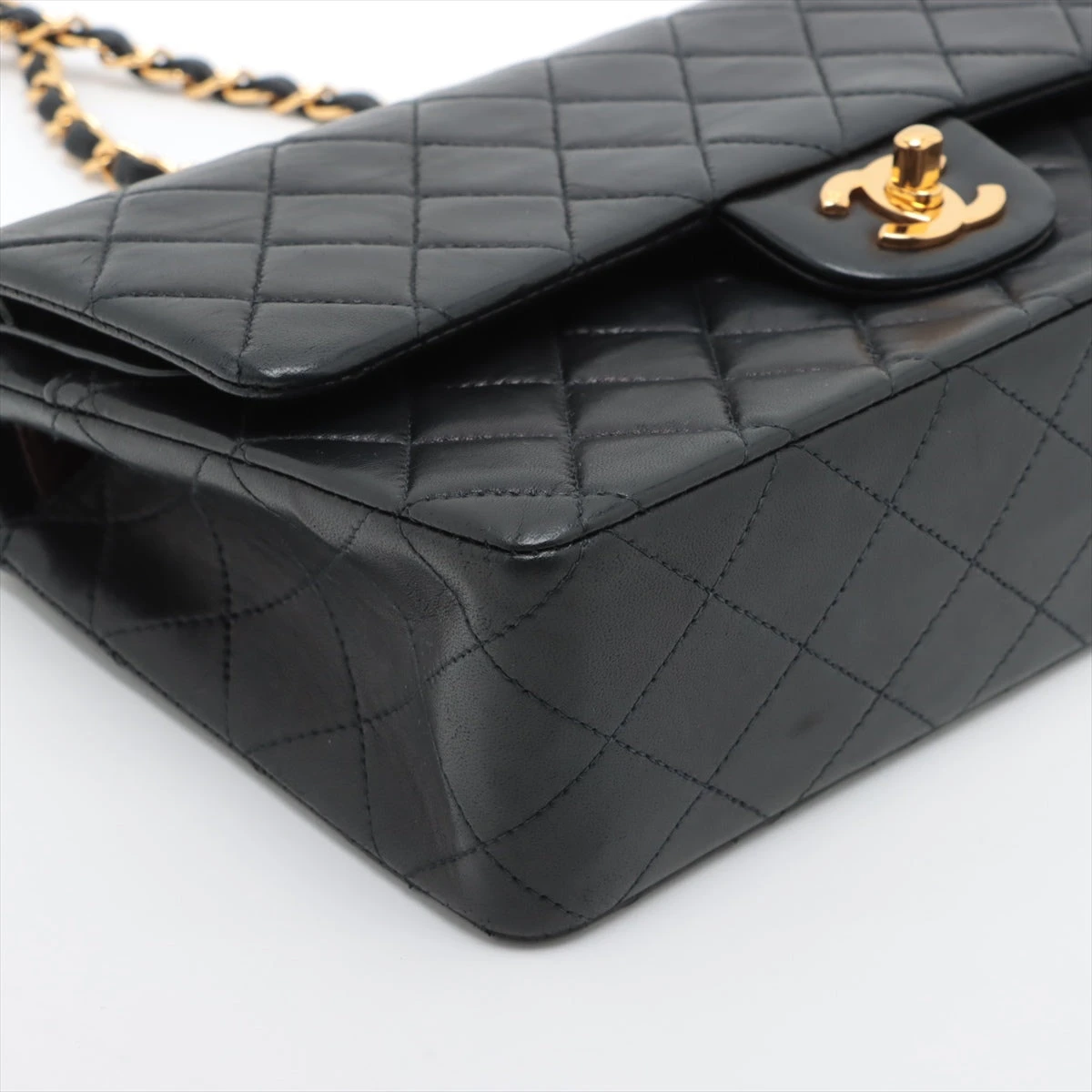 CHANEL マトラッセ ダブルフラップ ラムスキン ブラック ゴールド金具 楽天市場】【中古】 CHANEL (シャネル) マトラッセ25 ダブルフラップ