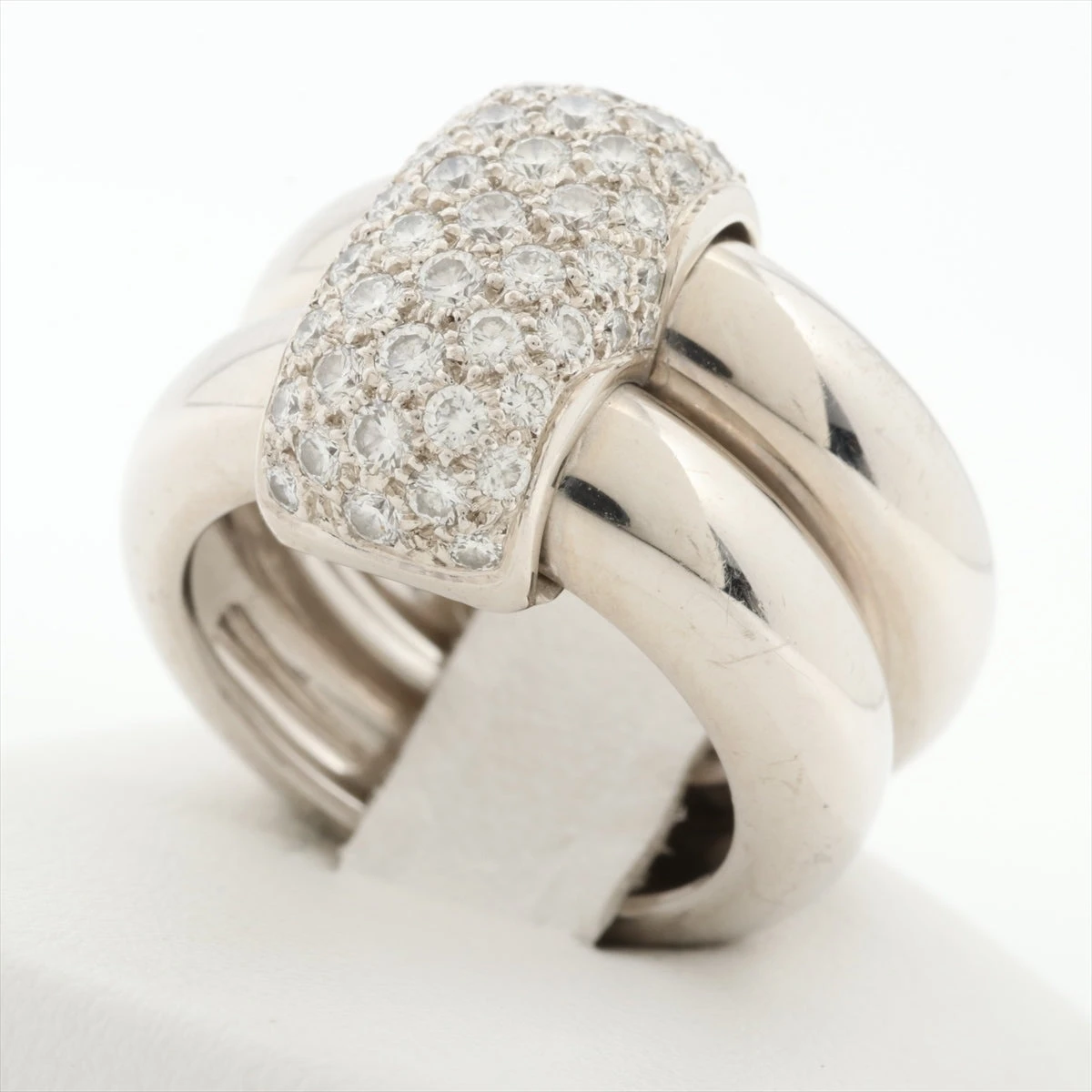 ショーメ デュオ ダイヤ リング 750(WG) 22.0g A2192845｜中古