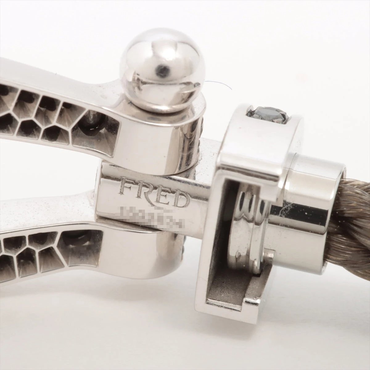 フレッド フォース10 フル ブラックダイヤ ブレスレット 750(WG