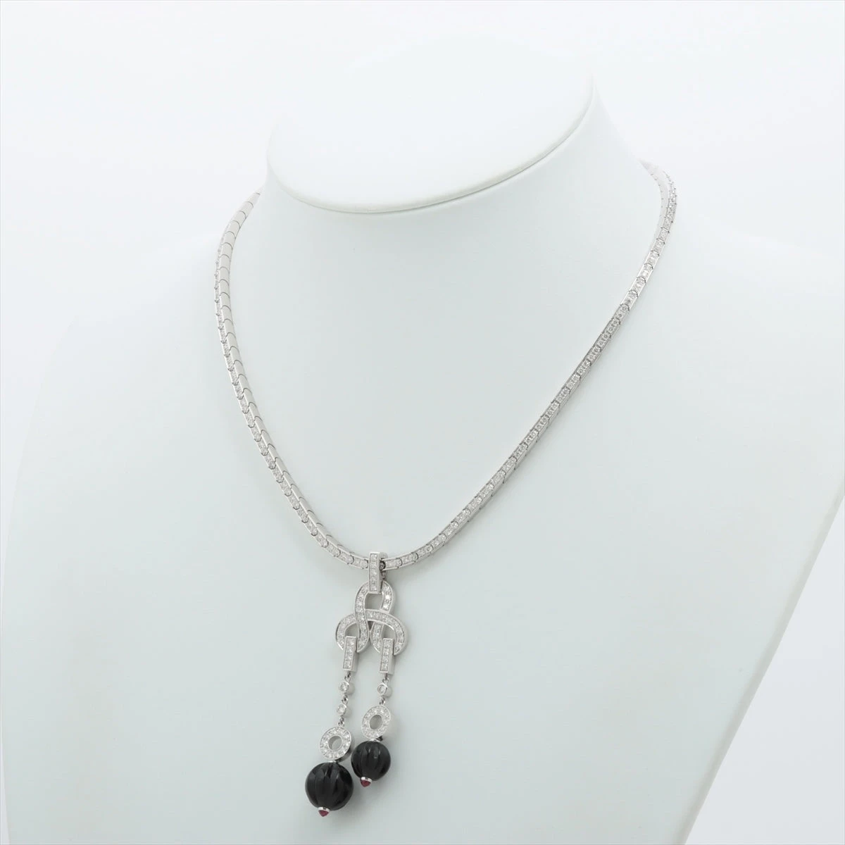 カルティエ アグラフ 色石 ダイヤ ネックレス 750(WG) 61.6g ルビー小 