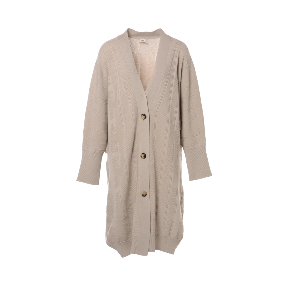 最終価格　エルメス　レディース　カーディガン　38サイズ エルメス ウール カーディガン 38 レディース ベージュ AP049096