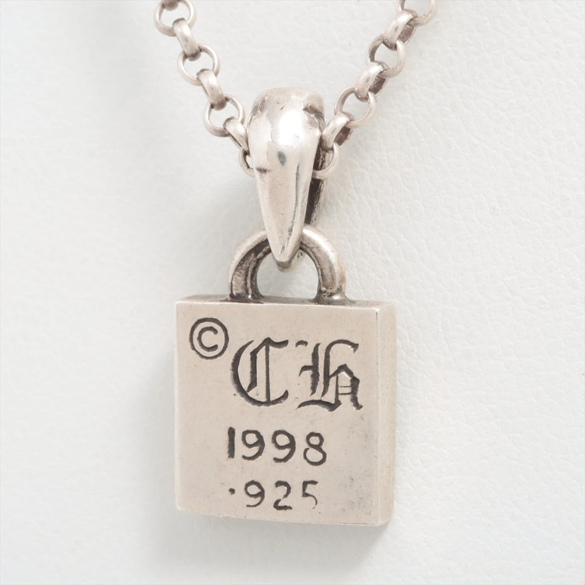 クロムハーツ フレームドCHプラス ネックレス 925 10.1g 1ダイヤ