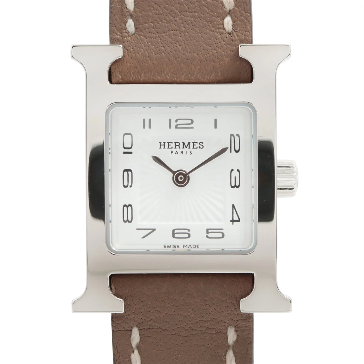 ほぼ未使用 エルメス Hウォッチ ミニHH1.110 付属品付完品 HERMES】ヴィンテージ エルメス Hウォッチミニ HH1.110 クォーツ