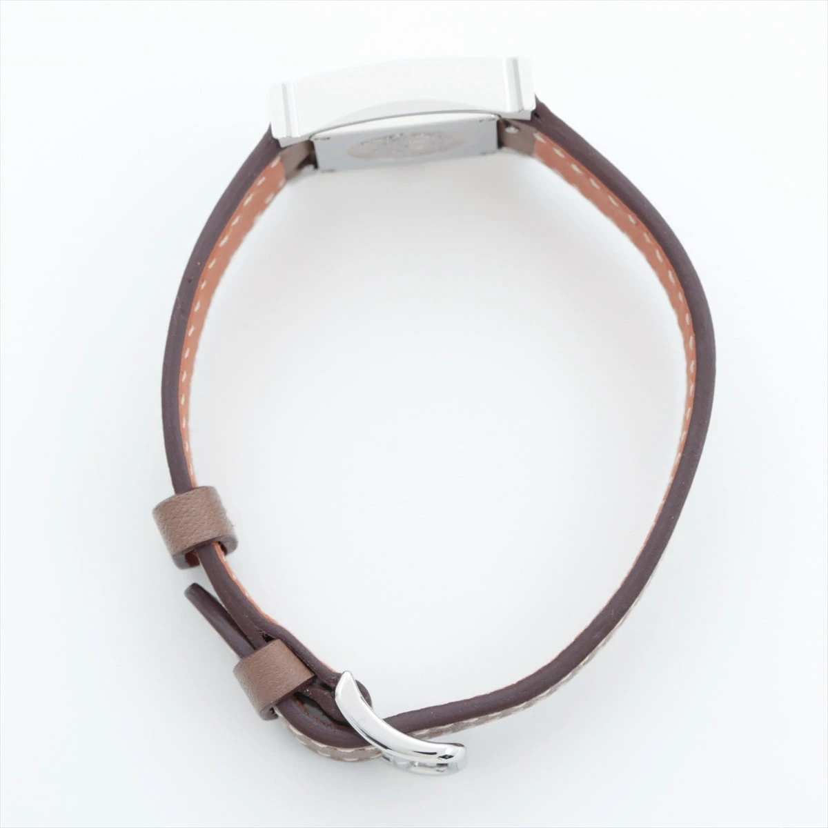 エルメス HH1.110 Hウォッチのバンド 付け替えベルト　美品 エルメス Hウォッチ ミニ HH1.110 SS×革 QZ 白文字盤 A2264950