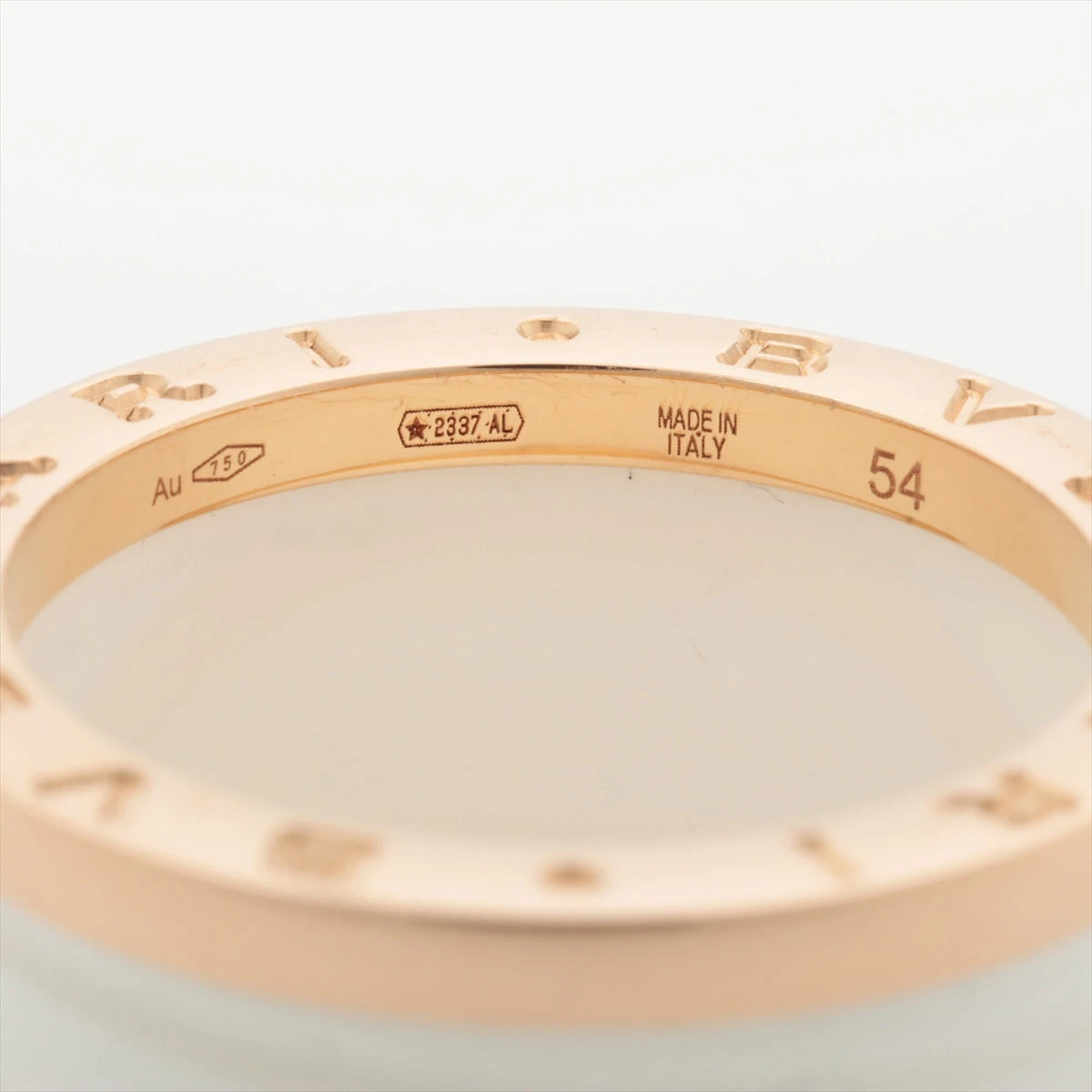 ブルガリ ビーゼロワン リング 750(PG)×セラミック 9.5g 54