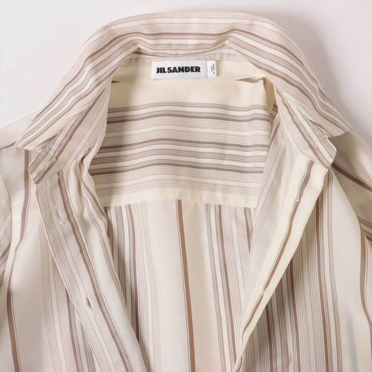 JIL SANDER ホワイトストライプ ロングシャツワンピース sale!ストライプロングシャツワンピース。 | ホワイトヒッコリーBLOG