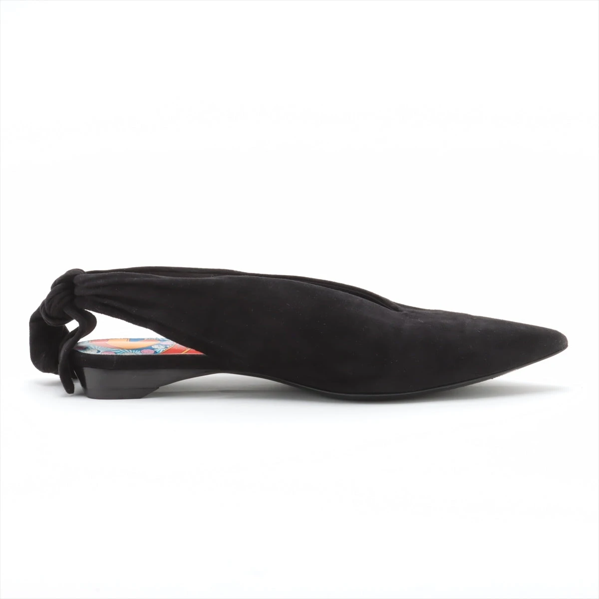 エルメス スエード×カシミヤ フラットパンプス 37 1/2 レディース