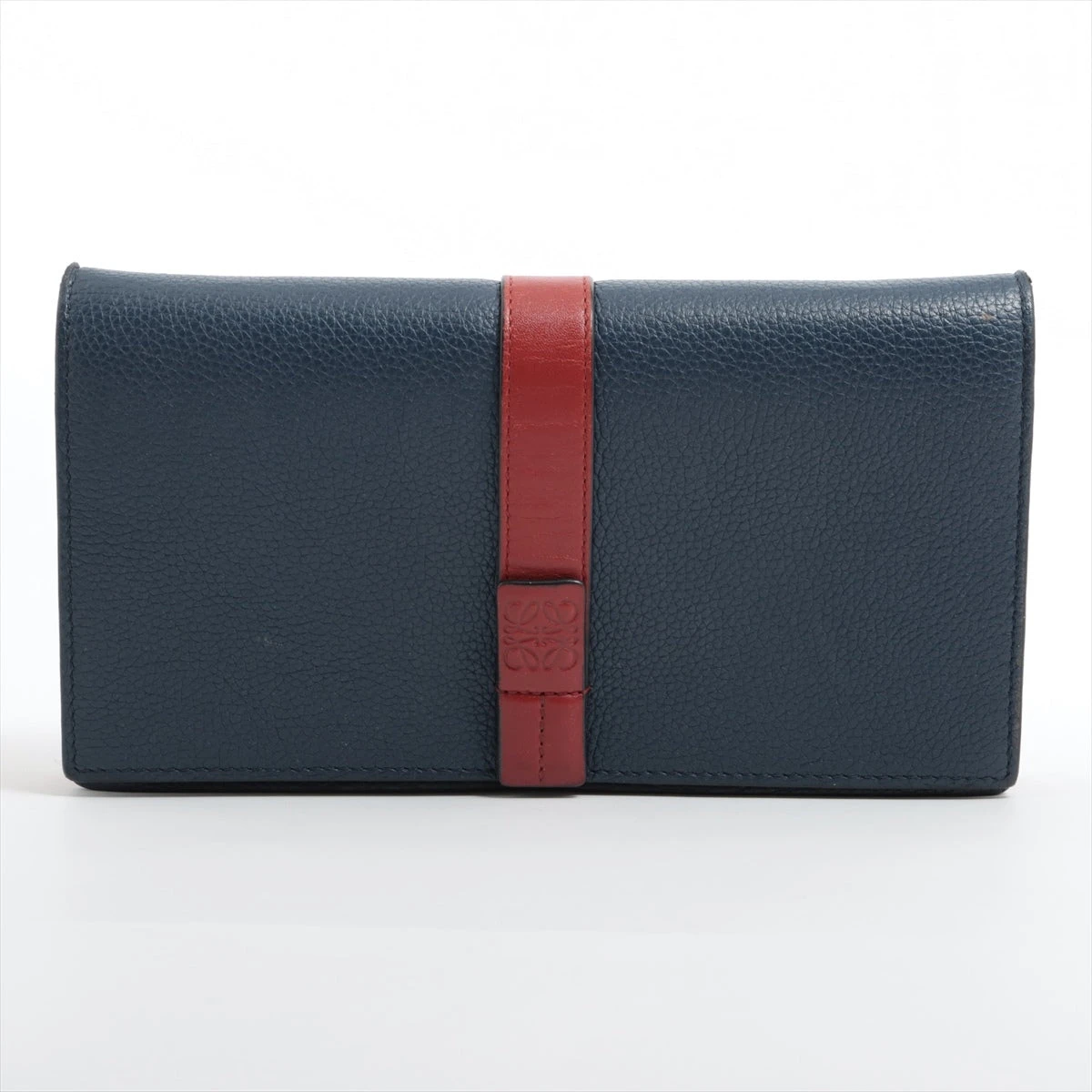 ロエベ レザー チェーンウォレット ネイビー A2344105｜中古ブランド品