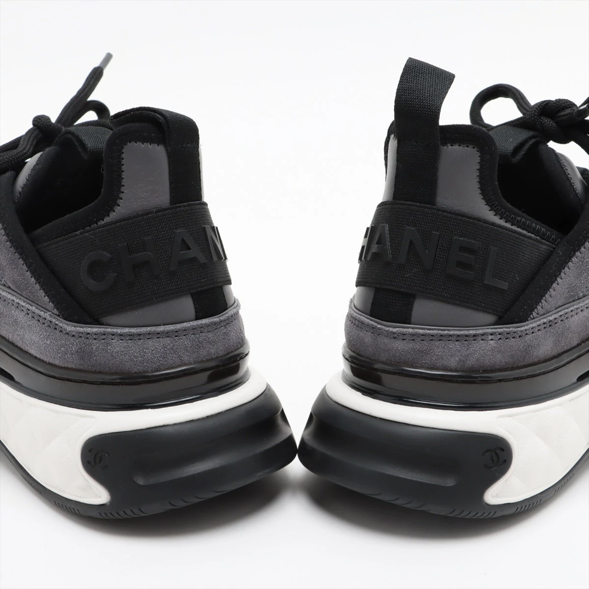 シャネル ココマーク 23K レザー×スエード スニーカー 39 レディース