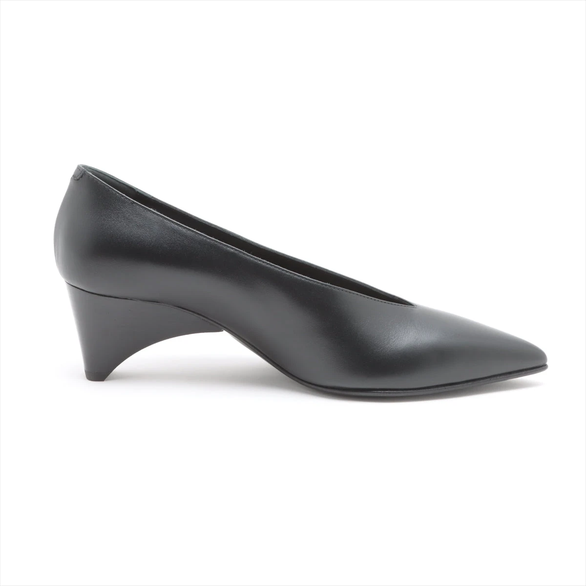 エルメス パンプス 35 1/2 レディース 黒 レザー HERMES