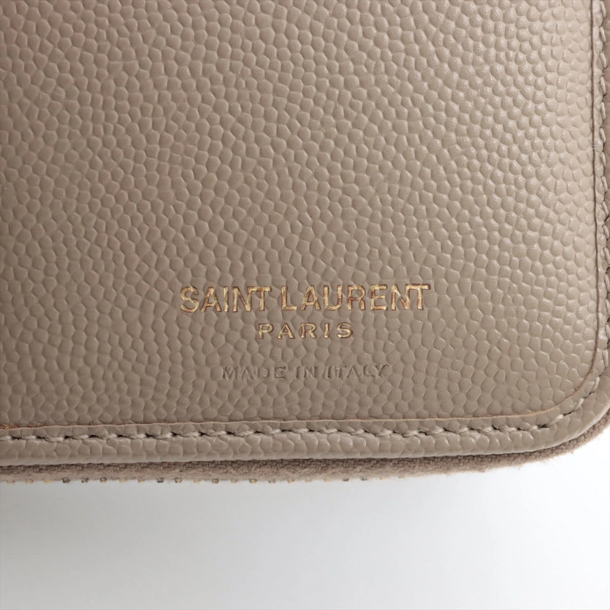 サンローランパリ Vステッチ GUE403723 レザー 財布 ベージュ