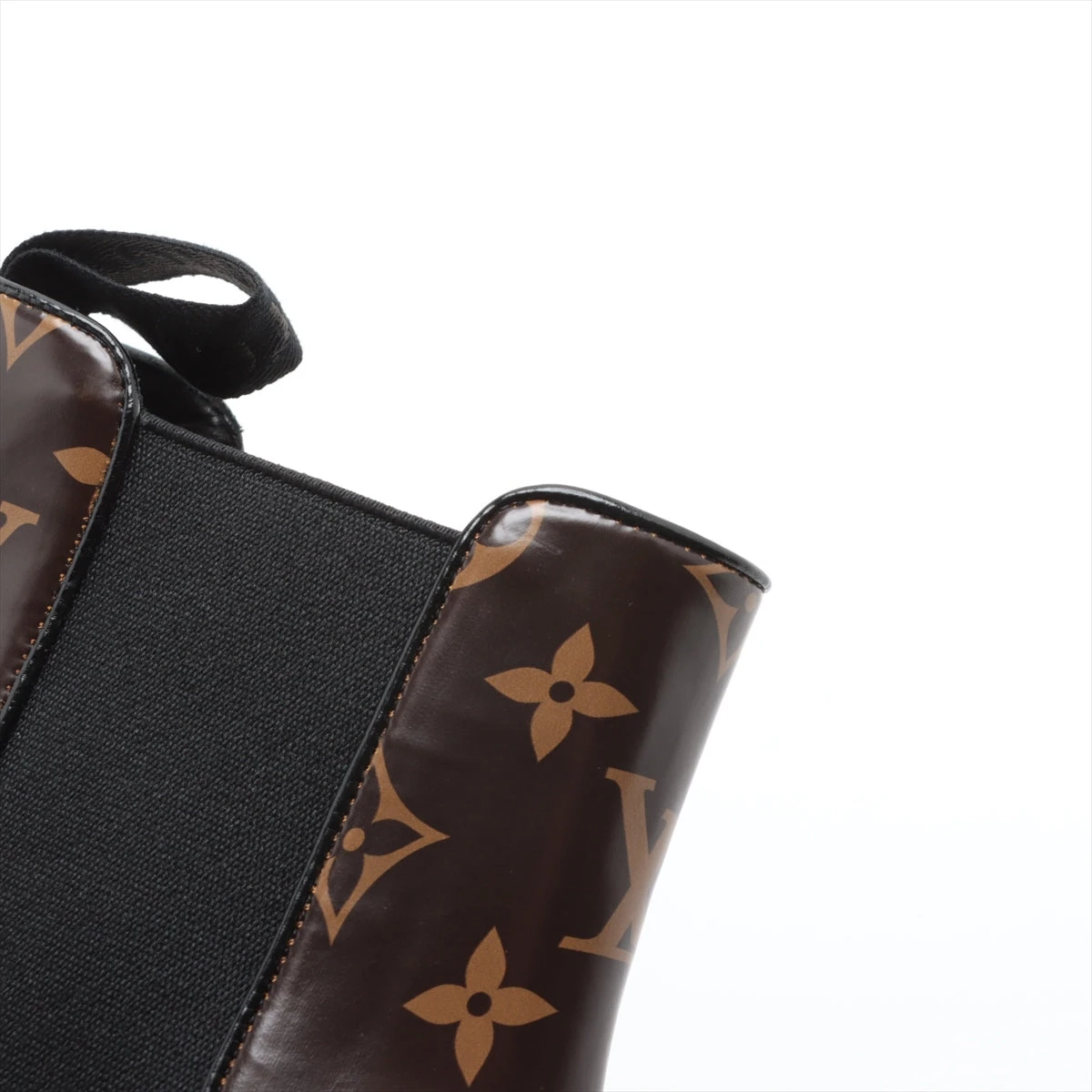 超美品 LOUIS VUITTON 名作 ボールドライン サイドゴアブーツ ヴィトン 21年 レザー サイドゴアブーツ 7 メンズ ブラック