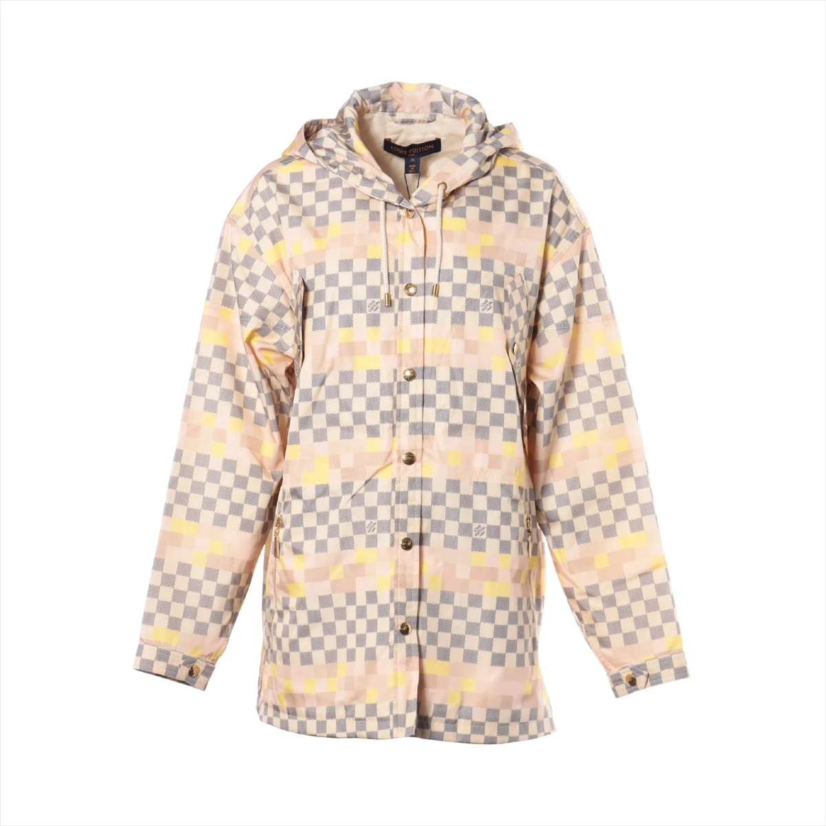 ルイヴィトン　草間彌生　ドット柄　トレンチコート ヴィトン×草間彌生 12AW シルク×ナイロン トレンチコート 38