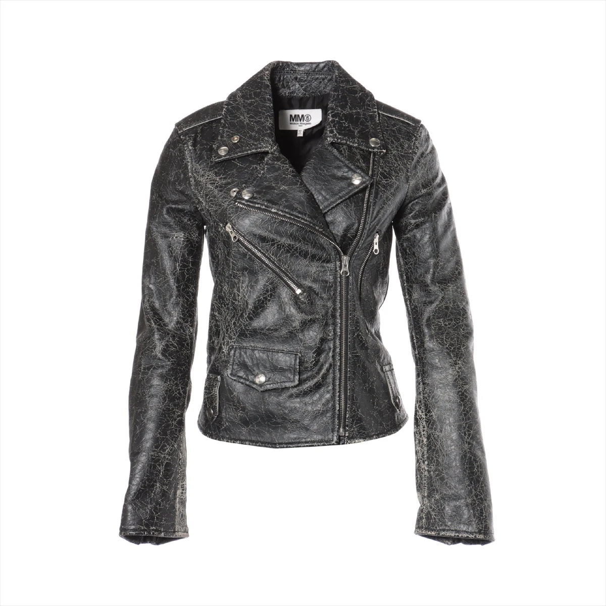 極美品 CELFORD ノーカラー フレア レザージャケット 黒ブラック 36 極美品 CELFORD ノーカラー フレア レザージャケット 黒ブラック