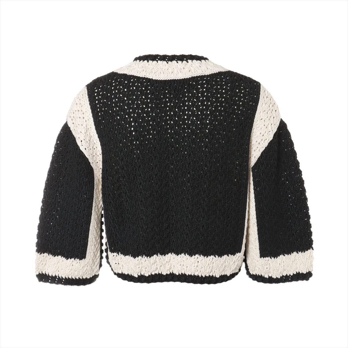 【新作★即納】 CHANEL プルオーバー コットン シルク 黒 関税込 シャネル コットン×シルク ブルゾン 36 レディース ブラック