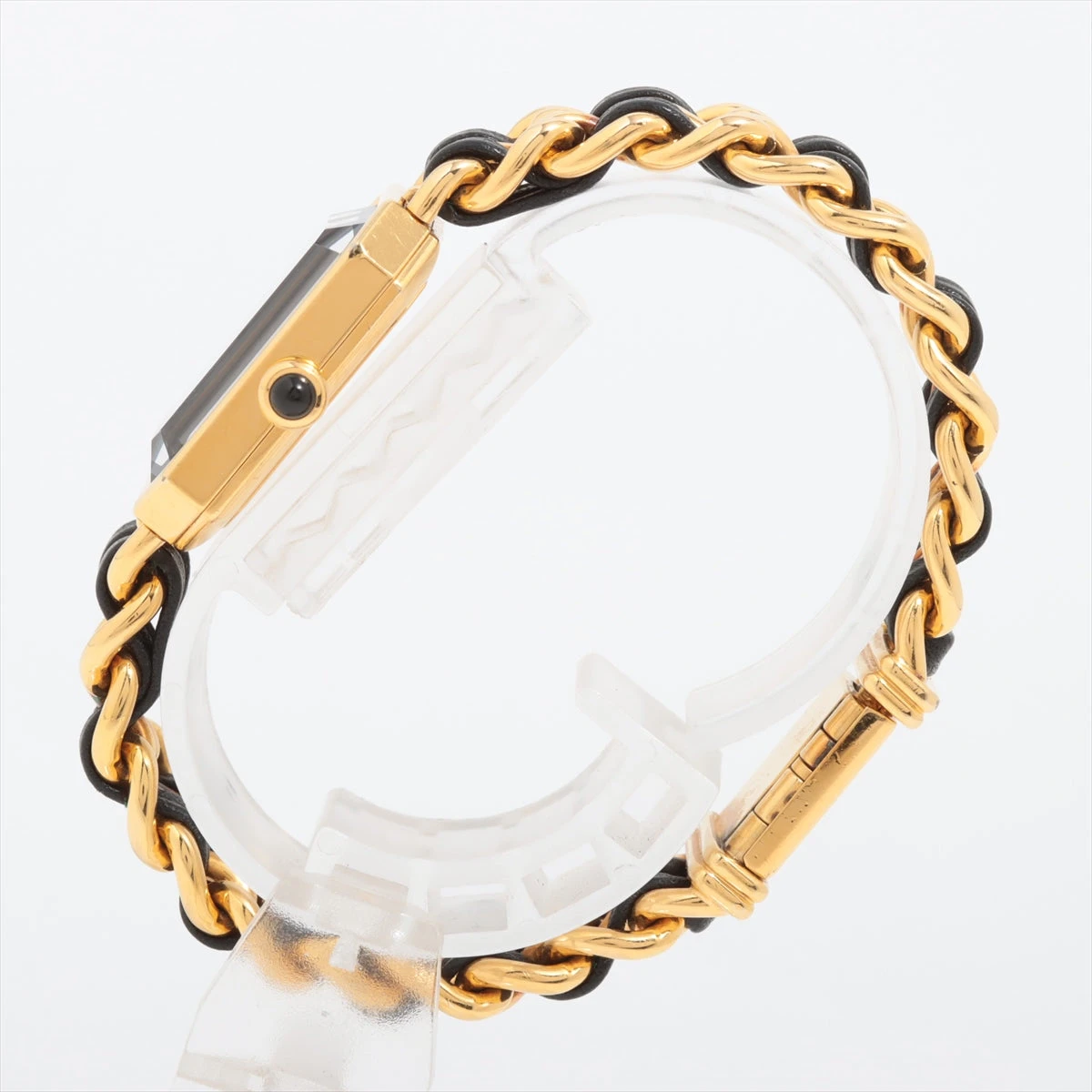 シャネル プルミエールM GP×革 QZ 黒文字盤 A2384408｜中古ブランド品