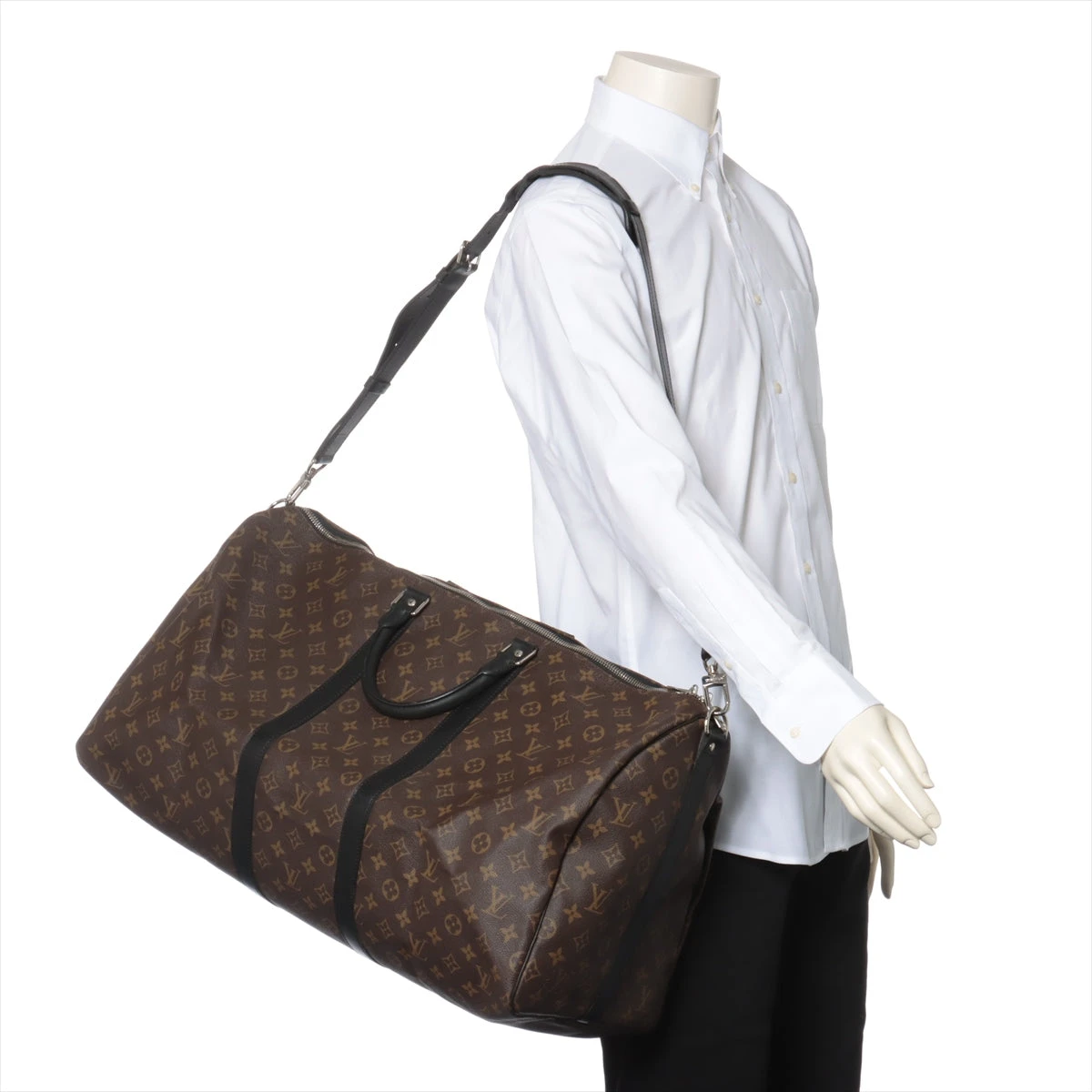 ヴィトン モノグラム・マカサー キーポル・バンドリエール55 M56714