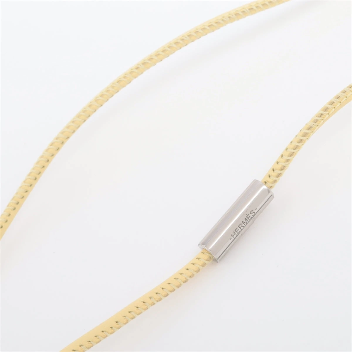 エルメス Hエキップ ネックレス バッファローホーン イエロー×パープル 