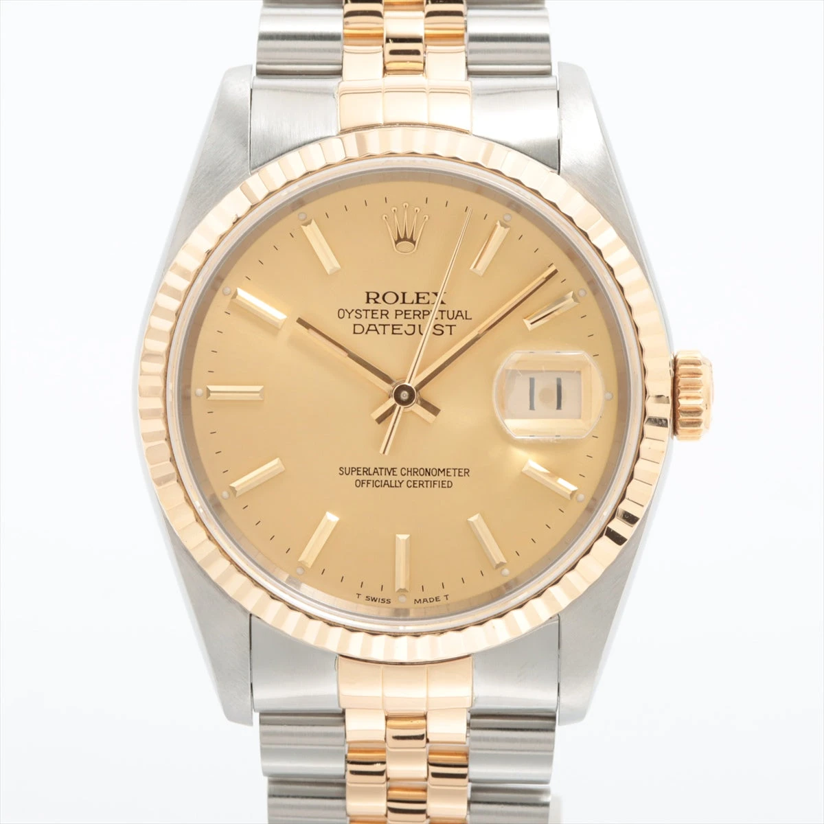 ロレックス デイトジャスト 16233 SS×YG AT シャンパン文字盤 あまりごま3