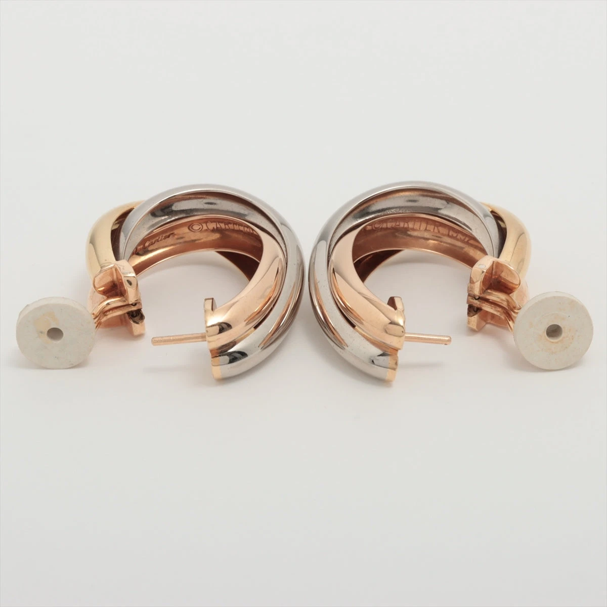 カルティエ トリニティ ピアス 750(YG×PG×WG) 19.2g ホール