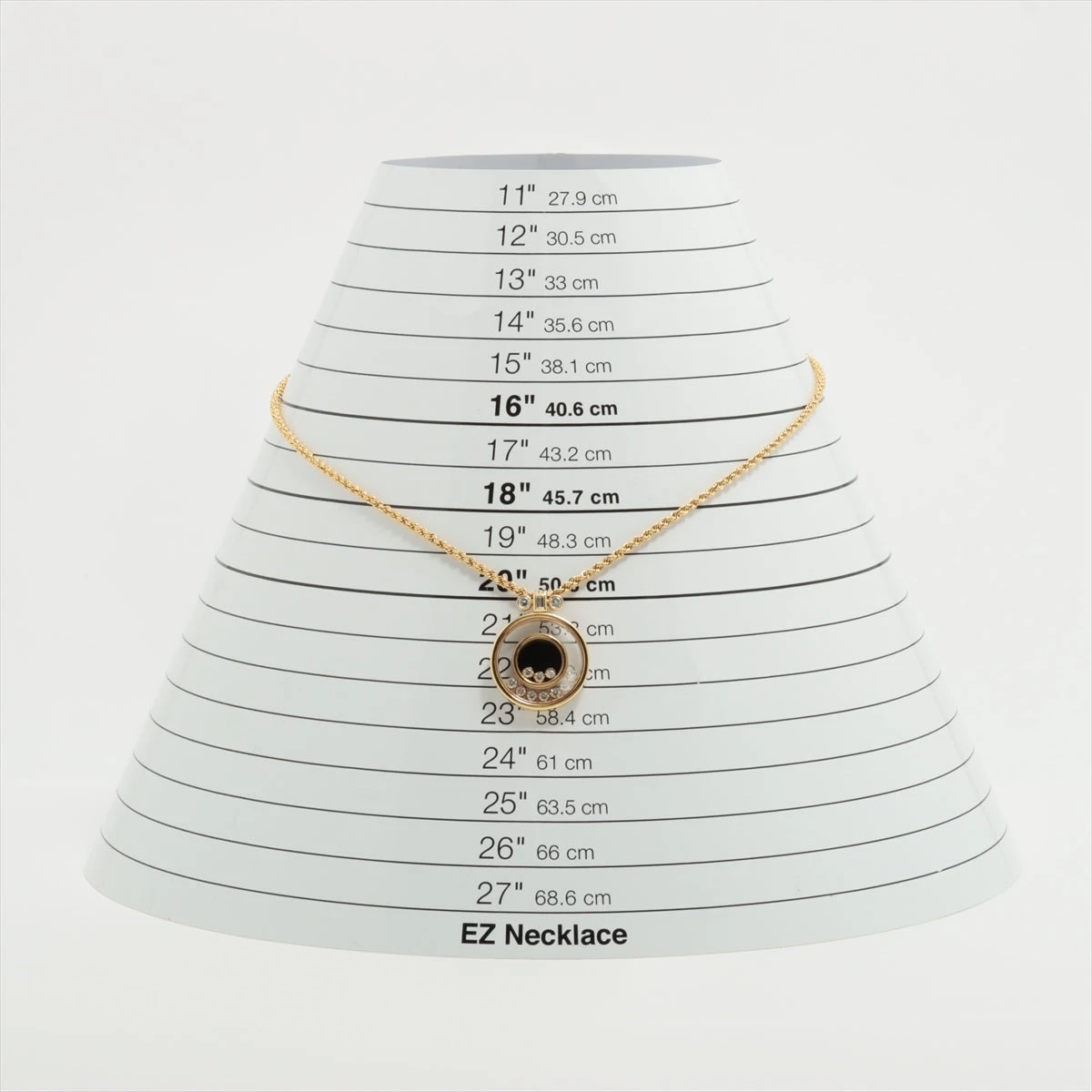 ショパール ハッピーダイヤモンド ダイヤ ネックレス 750(YG) 22.6g 