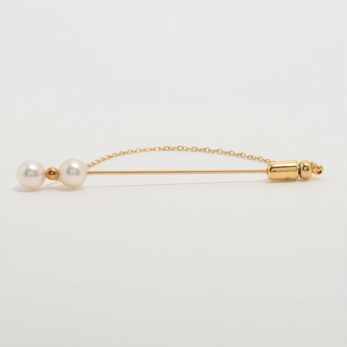 MIKIMOTO K18 本真珠付きピン ミキモト ブローチ 傘 K18 パール MIKIMOTO アンブレラ ピン