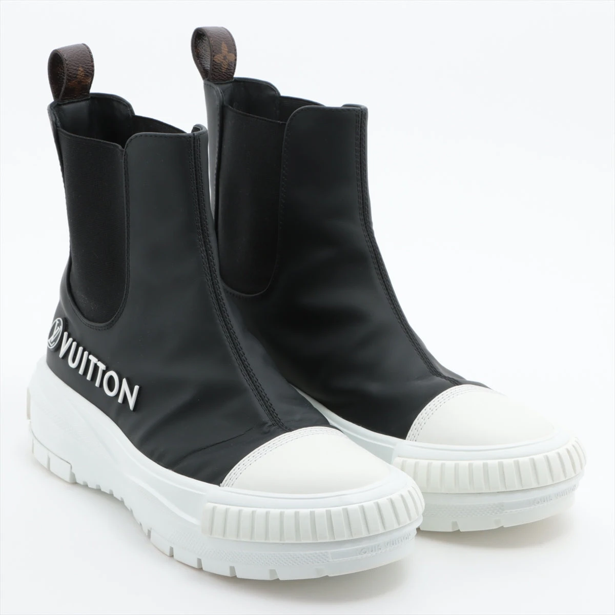 ルイ・ヴィトン ブラックブーツ LOUIS VUITTON ルイ・ヴィトン 1A9FE3 LVボールド ライン