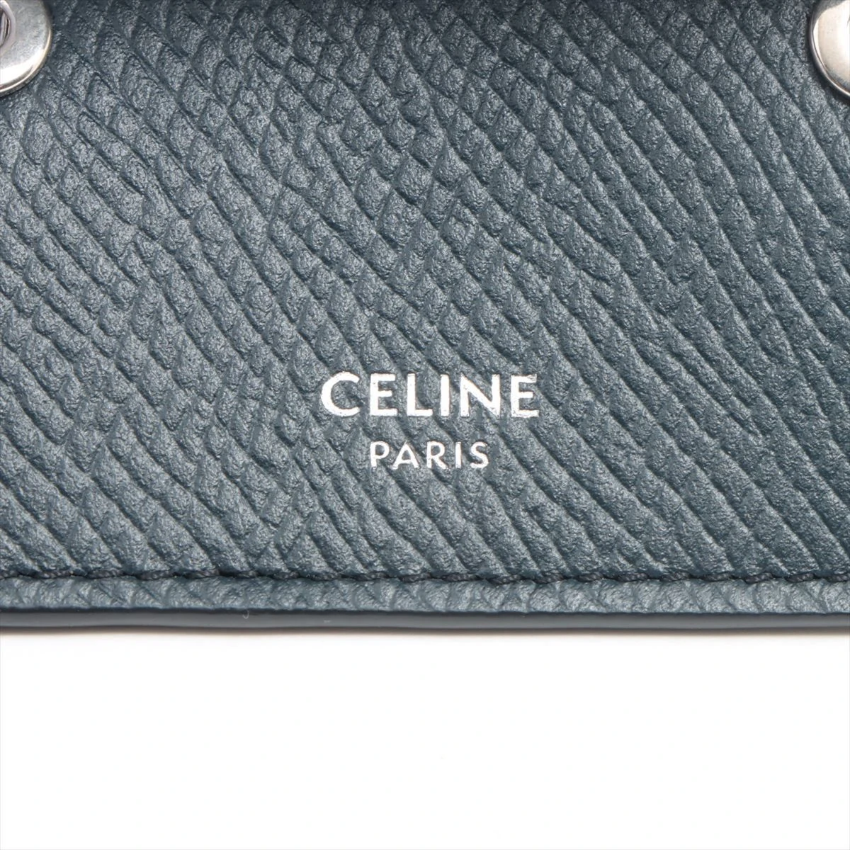 セリーヌ 折りたたみ財布 ネイビー CELINE [新品/正規ラッピング済] セリーヌ 財布 ミニ 三つ折り