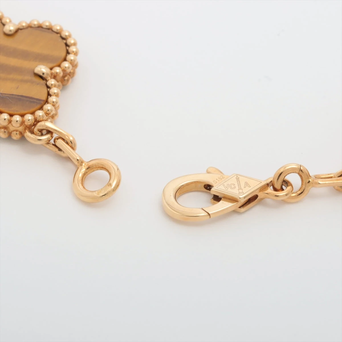 ヴァンクリーフ&アーペル ヴィンテージアルハンブラ 5P タイガーアイ