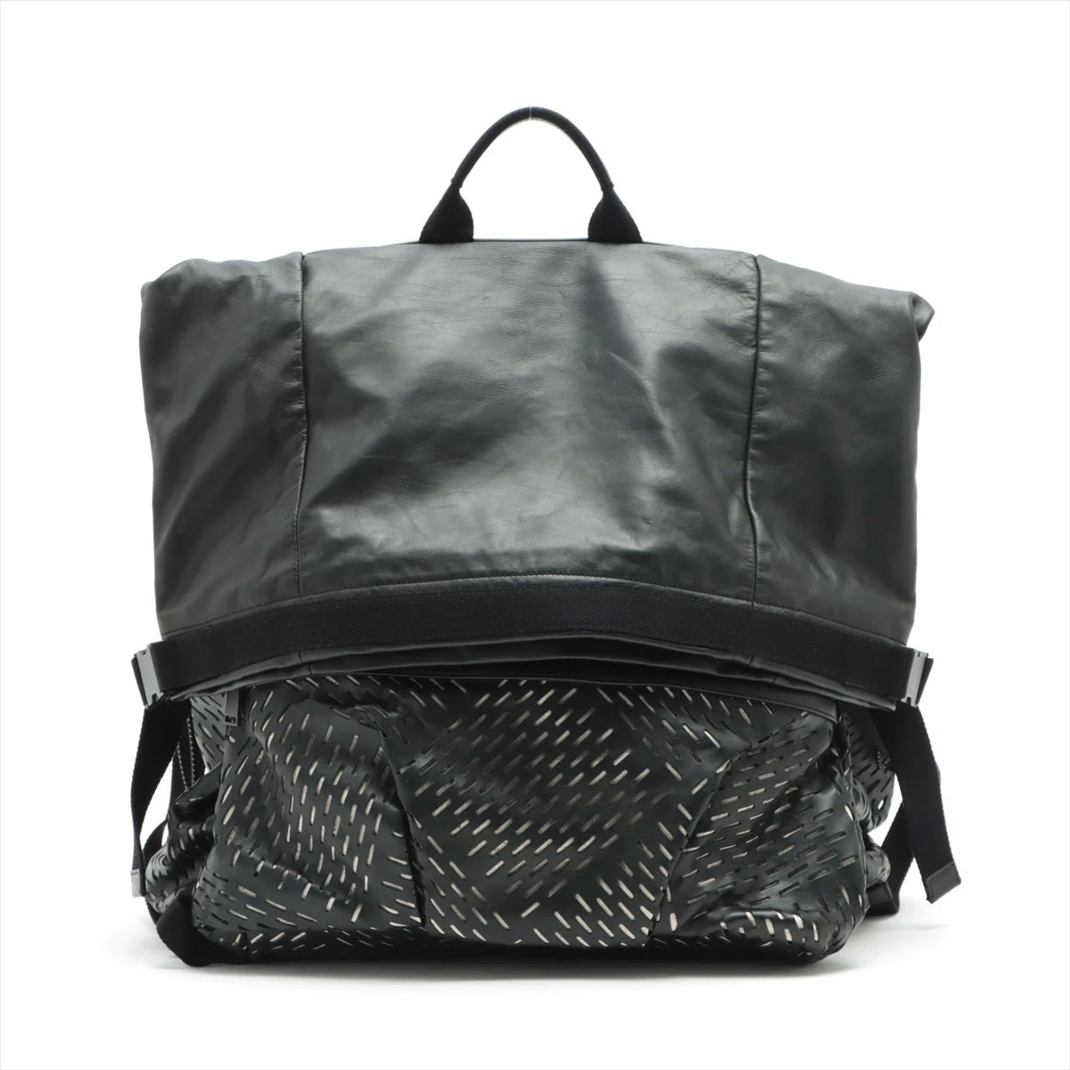 ボッテガヴェネタ リュック　バックパック　ナイロン×レザー　ブラック BOTTEGA VENETA ボッテガ・ヴェネタ BOTTEGAVENETA バッグ
