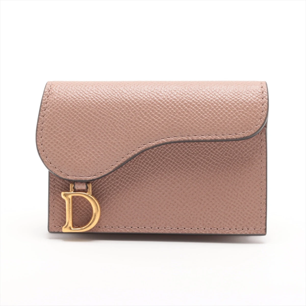 ディオール サドル レザー カードケース ピンクベージュ