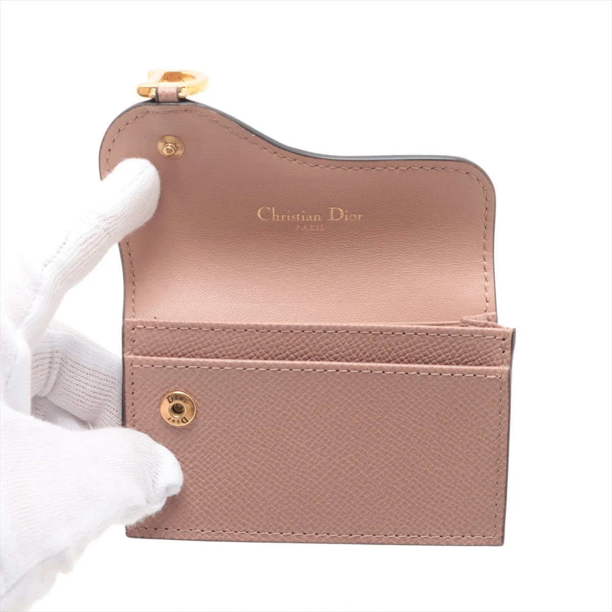 Dior キルティング ウォレット カードケース クラウドブルー