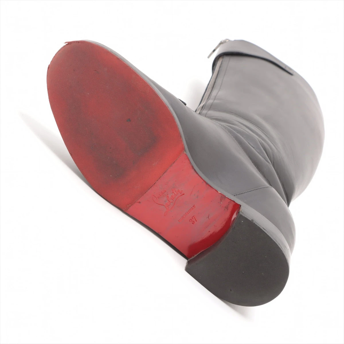 クリスチャンルブタン レザー ロングブーツ 37 レディース ブラック