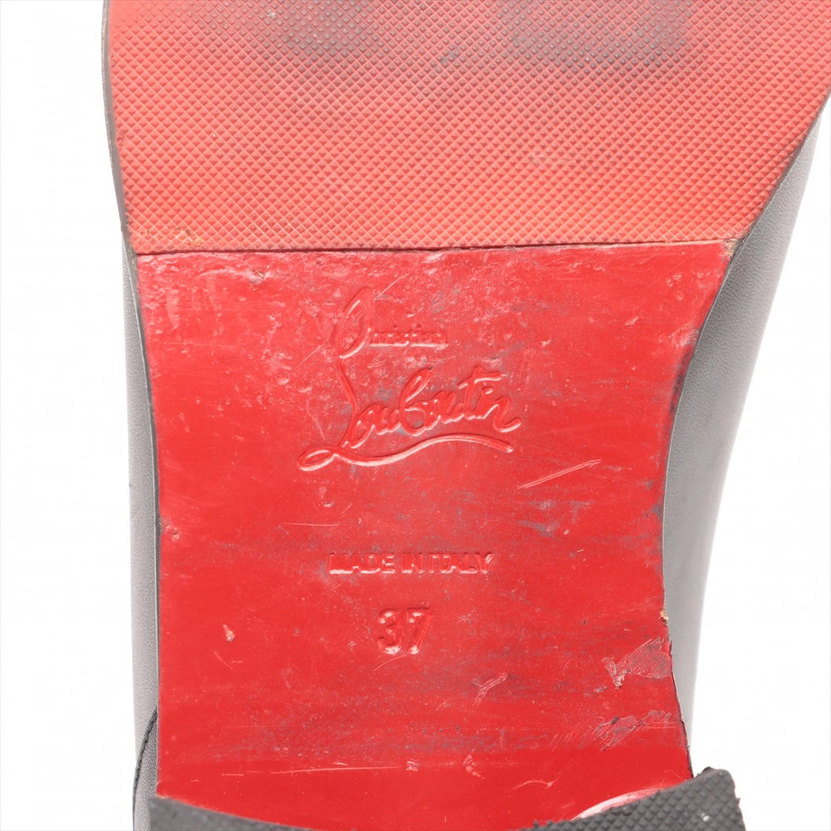 クリスチャンルブタン レザー ロングブーツ 37 レディース ブラック