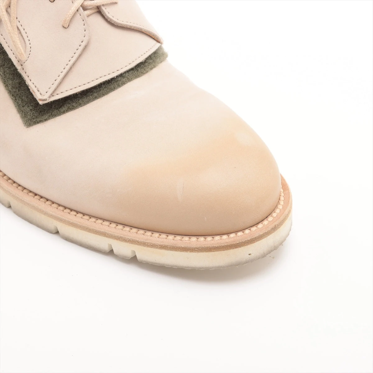 メゾンマルジェラ　ベージュ レザー フラットシューズ 新品 MAISON MARGIELA メゾンマルジェラ 4ステッチ Kiki キキ