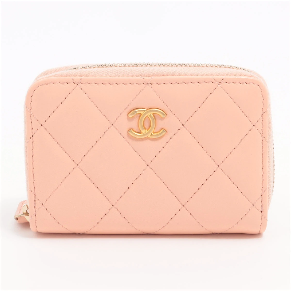 シャネル マトラッセ ラムスキン コインケース ピンク ゴールド金具 31  
