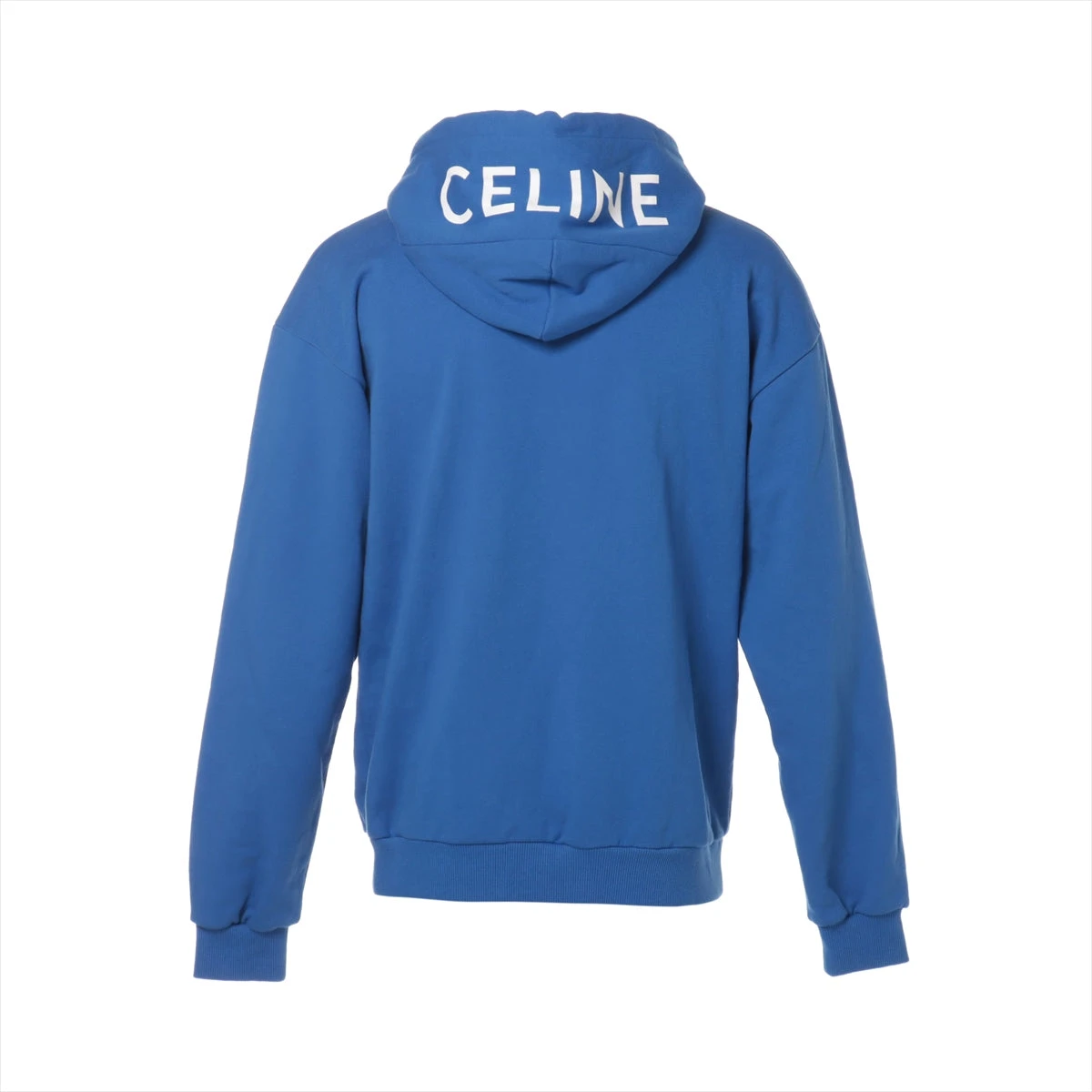 【値下げ交渉⭕️】CELINE 青 フード付きパーカー CELINE】☆大人シック青映え☆パーカー (CELINE/パーカー・フーディ