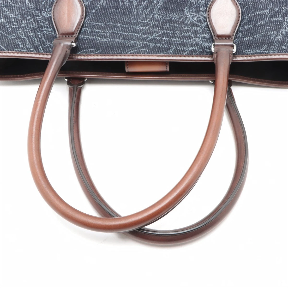 超レア　ベルルッティ銀座店リニューアル記念デニムバッグ ブラウンレザー 超レアベルルッティ銀座店リニューアル記念デニムバッグ ブラウンレザー