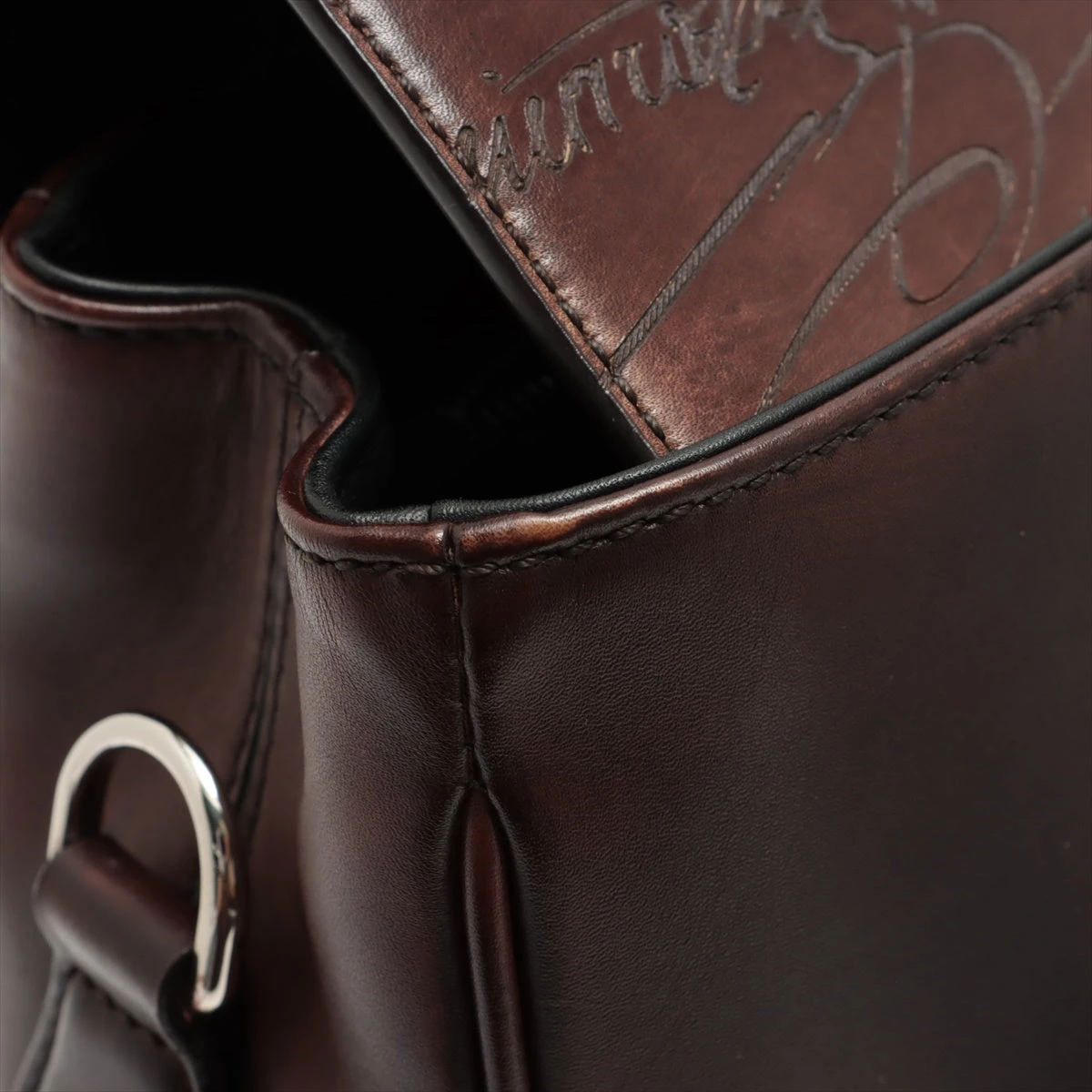 Berluti ビジネスバッグ エミーオ カリグラフィ オールレザー ブラウン Berluti 美品 ベルルッティ カリグラフィ エミーオ 2WAY