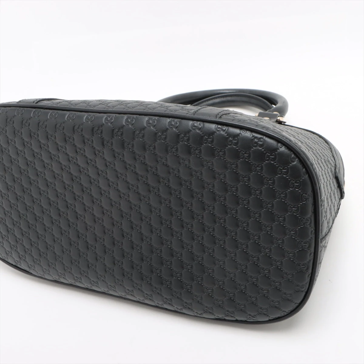 極美品✨ GUCCI ハンドバッグ　グッチシマ　レザー　ブラック　大容量 グッチマイクログッチシマ 黒 レディース 2WAYバッグ 449663
