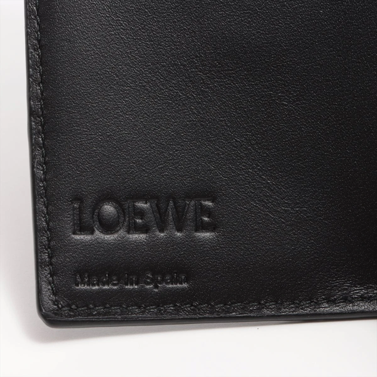 ロエベ アナグラム レザー キーケース ブラック A2438218｜中古